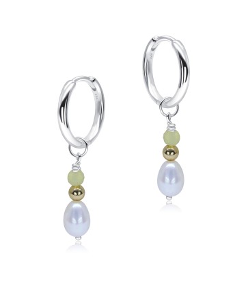 Fresh Water Pearl Silver Hoop Earring HO-2580